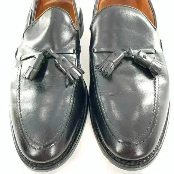 Allen Edmonds mens size 10.5 Grayson black calf leather tassel slip on loafers main image 11
